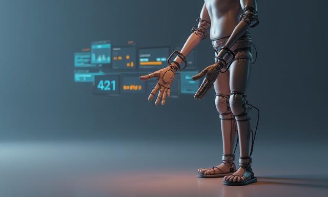 3D animation tutorial scene showing character rigging controls