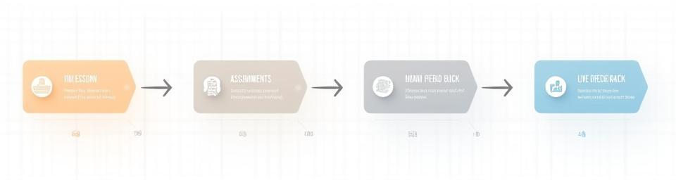 Infographic timeline showing steps of teaching method